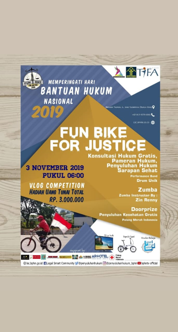 BPHN Gelar Fun Bike Sekaligus Pencanangan Hari Bantuan Hukum Nasional