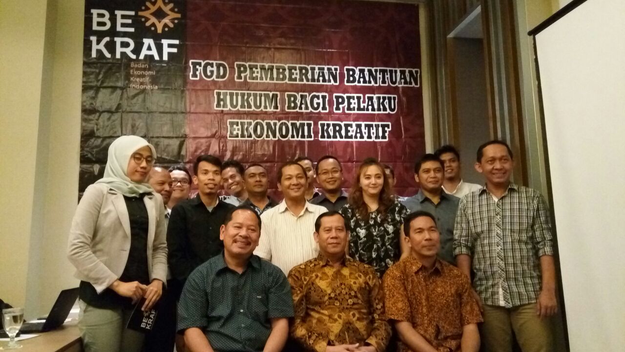 Badan Ekonomi Kreatif Selenggarakan FGD Pemberian Bantuan Hukum Terhadap Pelaku Ekonomi Kreatif