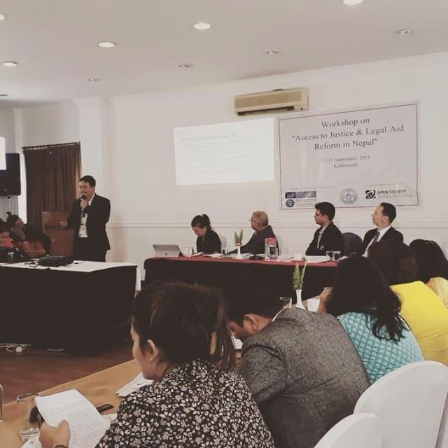 Workshop on Acces to Justice and Legal Aid Reform in Nepal.