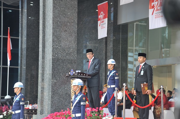 Menkumham Pimpin Upacara HUT RI